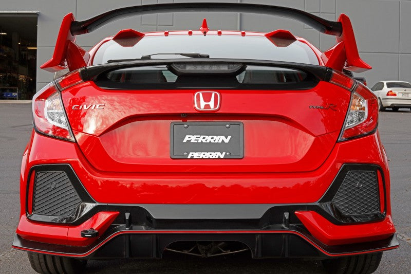 PERRIN 17-21 Honda Civic Si/Type R/Touring/Hatchback Tow Hook Kit Rear - Gloss Black - PHP-BDY-251GBK