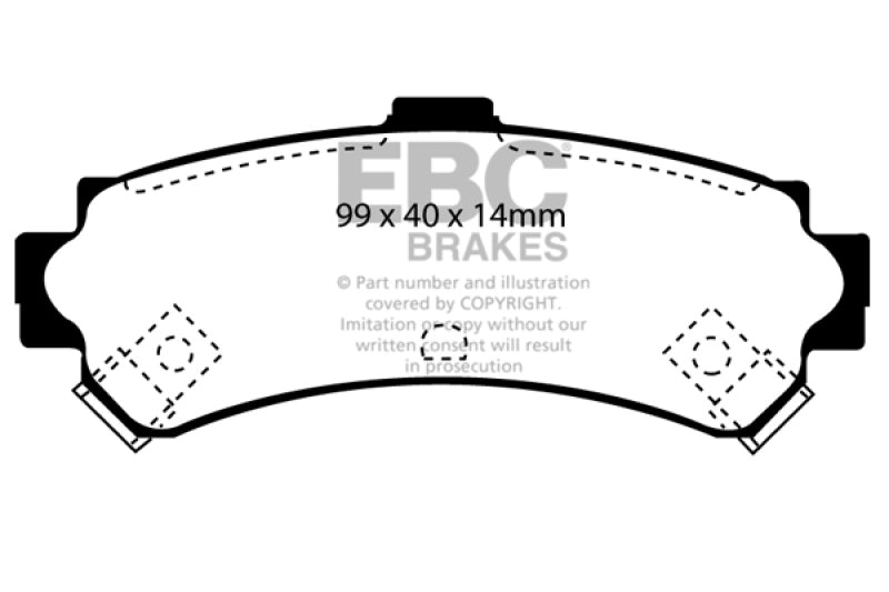 EBC 95-97 Nissan Sentra 1.6 Ultimax2 Rear Brake Pads - UD669