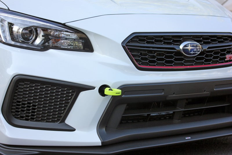 PERRIN 18-21 Subaru WRX & STI / 13-25 BRZ / 17-20 Toyota 86 Tow Hook Kit (Front) - Neon Yellow - PSP-BDY-235NY