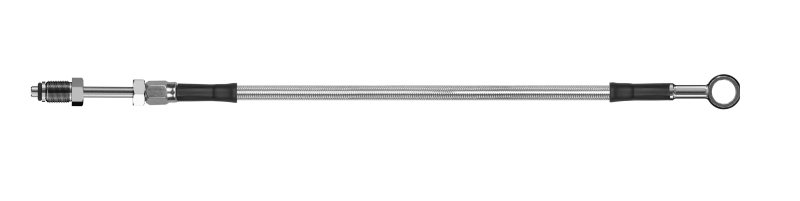 Goodridge 60in Universal Clutch Line w/SS Fittings & Clear Hose - Straight Banjo 7/16 UNF - HD1001-1CC-CL60