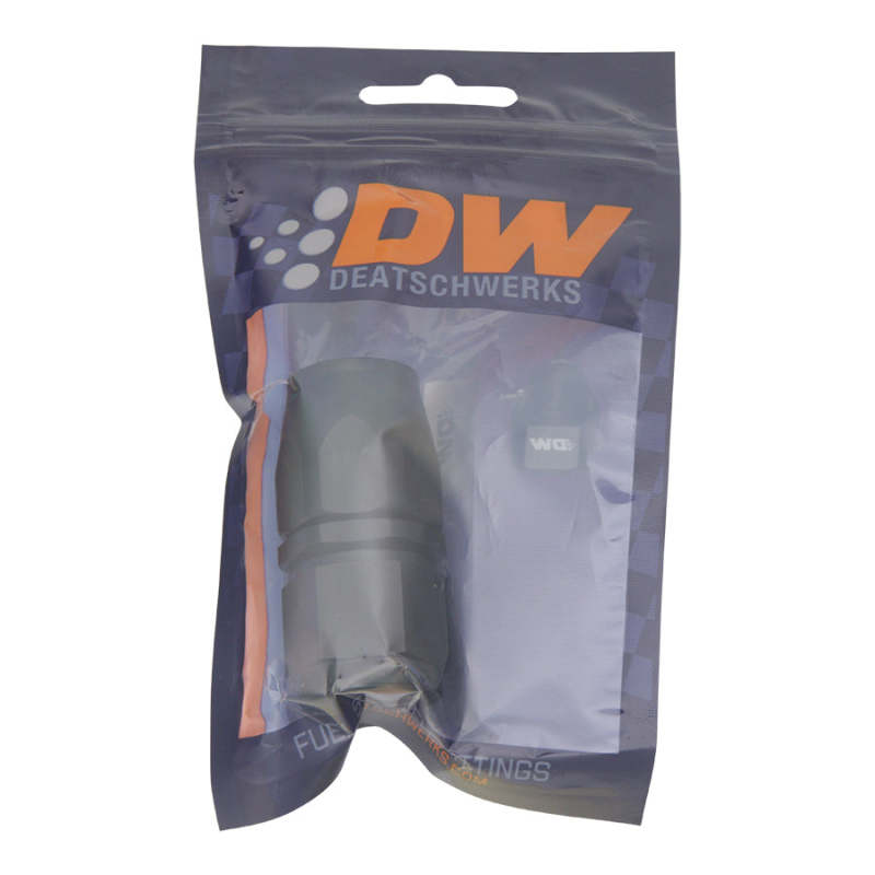 DeatschWerks 10AN Female Swivel Straight Hose End CPE - Anodized Matte Black - 6-02-0809-B