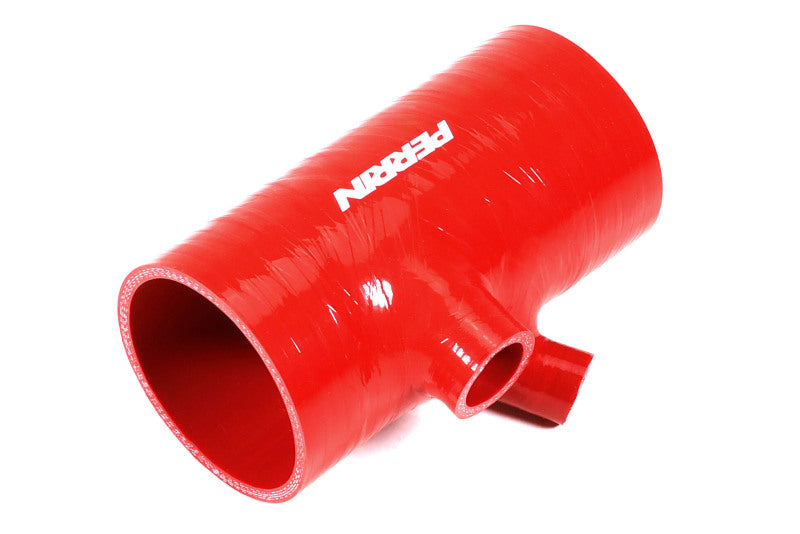 PERRIN 22-24 Subaru WRX / 20-25 LGT & OBXT Turbo Inlet Hose w/Turbo Adapter Flange (Short) - Red - PSP-INT-426RD