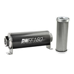 DeatschWerks Stainless Steel 5 Micron Universal Inline Fuel Filter Housing Kit (160mm) - 8-03-160-005K