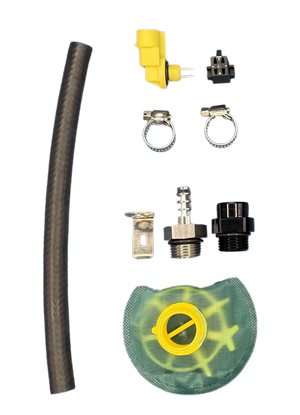DeatschWerks DW650iL Series 650LPH In-Line External Fuel Pump Universal Install Kit - 9-0950