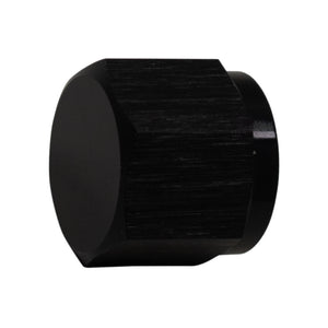 DeatschWerks 6AN Female Flare Cap - Anodized Matte Black - 6-02-0714-B