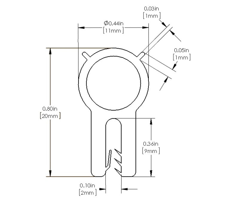 aFe MagnumFORCE Spare Parts Trim Seal Kit (1/16IN X 7/16IN) x 36IN L - 59-10095