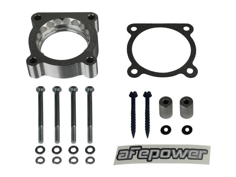 aFe 07-12 Dodge 1500 / 07-12 Dodge Dakota V6 3.7L Silver Bullet Throttle Body Spacer - Silver - 46-32010
