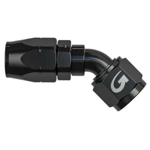 Goodridge -6AN 45 Deg Oil Hose End - Black - 1136-4506BK