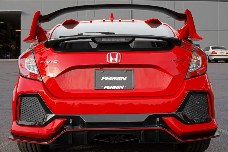 PERRIN 17-21 Honda Civic Si/Type R/Touring/Hatchback Tow Hook Kit Rear - Red - PHP-BDY-251RD