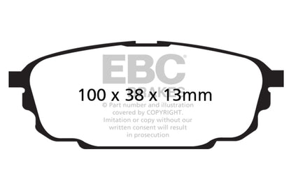 EBC 01-04 Mazda Protege 2.0 (Rear Rotors) Ultimax2 Rear Brake Pads - UD892