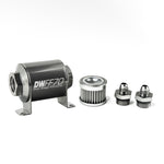 DeatschWerks Stainless Steel 6AN 5 Micron Universal Inline Fuel Filter Housing Kit (70mm) - 8-03-070-005K-6