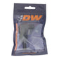 DeatschWerks 6AN Male Flare to 5/16in Male Barb Bulkhead Adapter 90-Degree - Anodized Matte Black - 6-02-0712-B