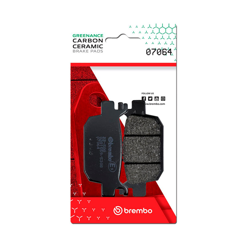 Brembo OE Honda Nss/Honda Sh/Honda Silverwing/Honda Forza/Honda Adv Carbon Ceramic Brake Pad - Rear - 07064