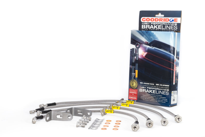 Goodridge 06-11 Honda Civic (Rear Disc Models) Stainless Steel Brake Line Kit - 20024