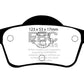 EBC 01-05 Volvo S60 2.3 Turbo T5 Yellowstuff Rear Brake Pads - DP41231R