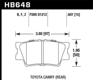 Hawk HPS Street Brake Pads - HB648F.607