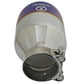 aFe Takeda 304 Stainless Steel Clamp-On Exhaust Tip 2.5in. Inlet / 4.5in. Outlet - Blue Flame - 49T25454-L07