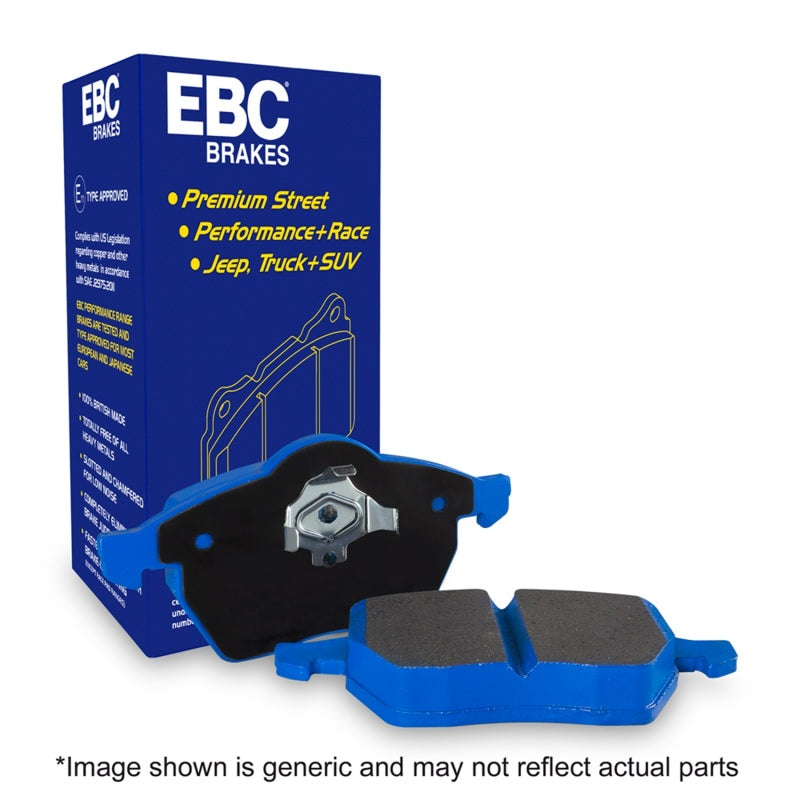 EBC 08-16 Mitsubishi Lancer Evo 10 2.0 Turbo (1 piece rotor) Bluestuff Rear Brake Pads - DP51985NDX