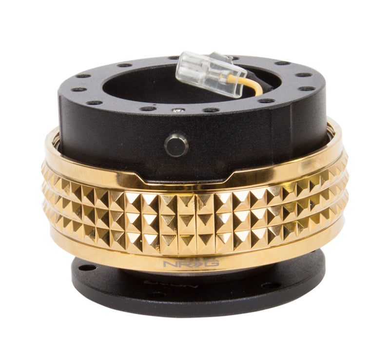 NRG Quick Release Kit - Pyramid Edition - Black Body / Chrome Gold Pyramid Ring - SRK-210BK/CG