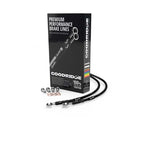 Goodridge 13-16 HD-FLH/FLT Multi Model Clear Clutch Line w/Black Fitting - HD0127-1CC-BK