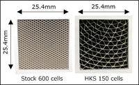 HKS Metal Catalyzer 150 cell metal core vs stock 600 cell ceramic - HKS - Revzone