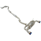Invidia R400 70mm Engine Back Exhaust w/PSR Unequal Headers - Rolled Polished Stainless Tips - Subaru BRZ & Toyota - Revzone