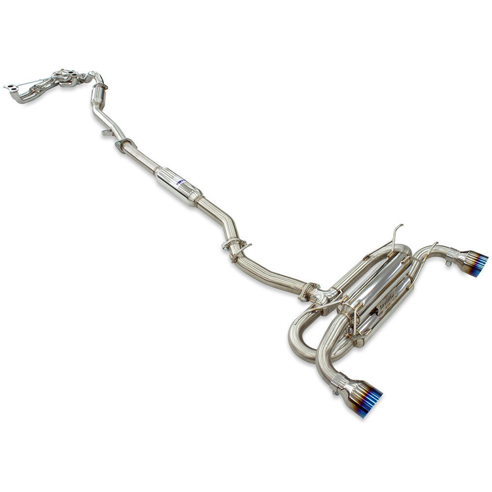 Invidia R400 70mm Engine Back Exhaust w/PSR Unequal Headers - PSR Carbon Fibre Tips - Subaru BRZ & Toyota 86 - Revzone