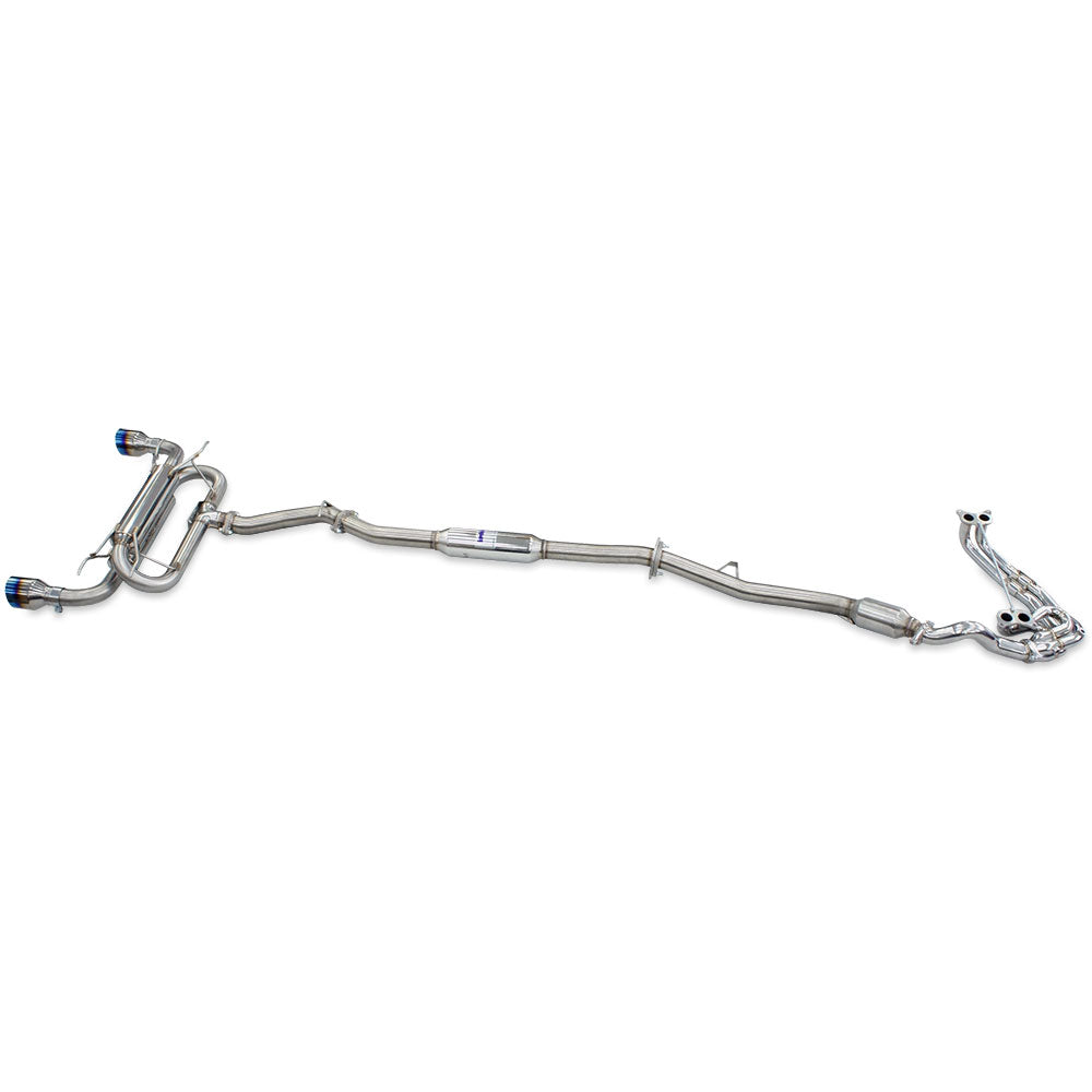 Invidia R400 70mm Engine Back Exhaust w/PSR Unequal Headers - Straight Cut Black Stainless Tips - Subaru BRZ & - Revzone