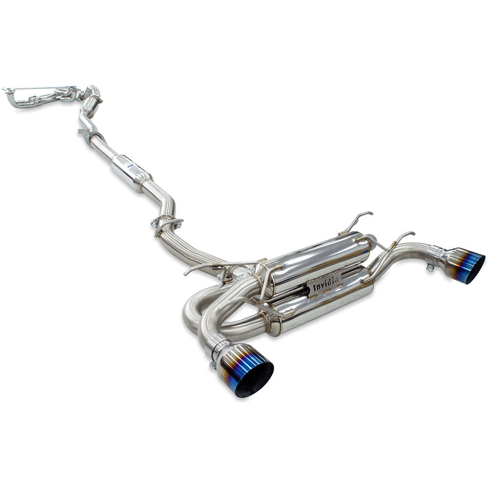 Invidia R400 70mm Engine Back Exhaust w/PSR Unequal Headers - Straight Cut Black Stainless Tips - Subaru BRZ & - Revzone