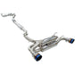 Invidia R400 70mm Engine Back Exhaust w/PSR Unequal Headers - Rolled Titanium Blue Tips - Subaru BRZ & Toyota 86 12-21, 22+ (6MT)