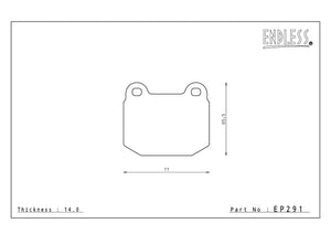 Endless MX72 Rear Brake Pads - STI 01-17/EVO 7 8 9 X
