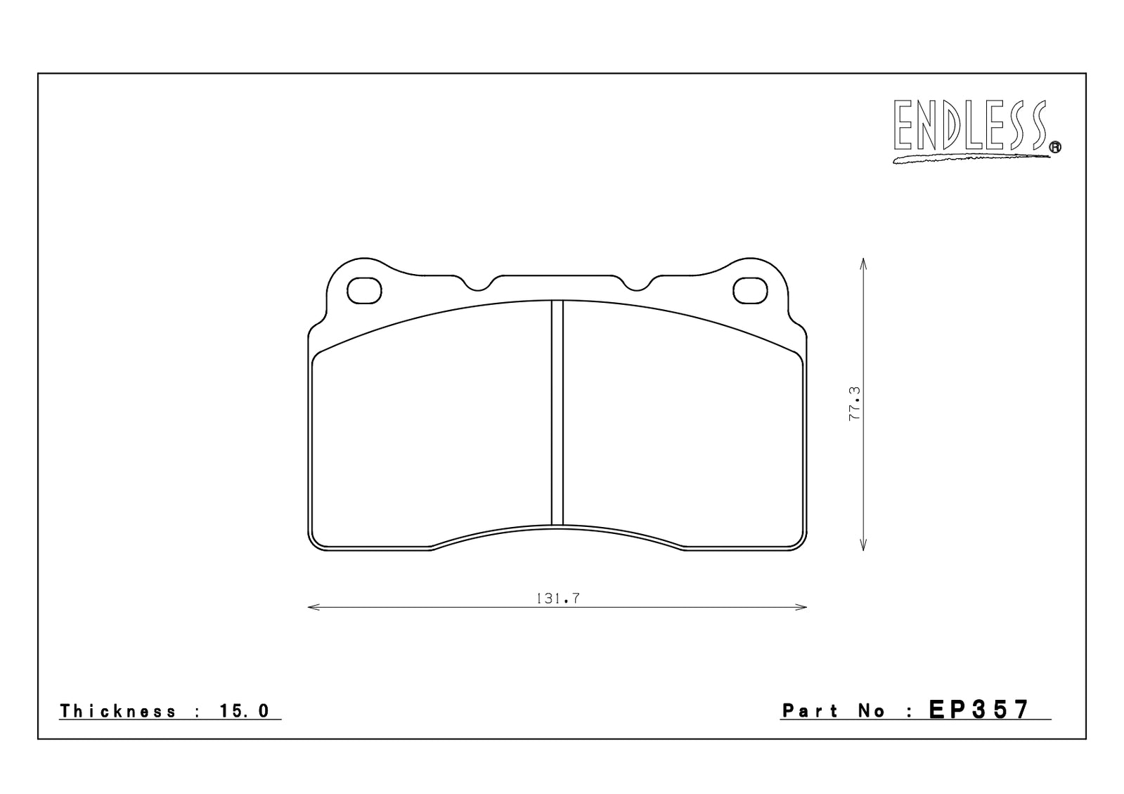 Endless MX72 Front Brake Pads - Civic Type R FK8/STI 01-17/EVO 7-10 - Revzone