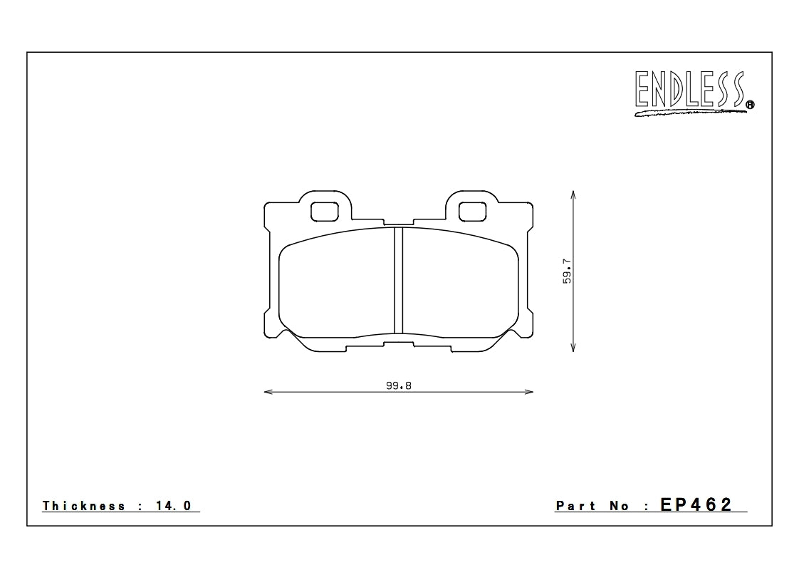 Endless ME20 rear pad EP462 - Nissan 370Z Z34