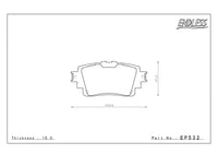 Endless SSS rear pad EP532 - Toyota Alphard / Vellfire 40 Series