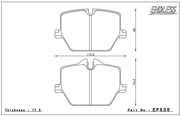 Endless MX72 Rear Brake Pads - Toyota GR Supra A90 Mk5 - Revzone