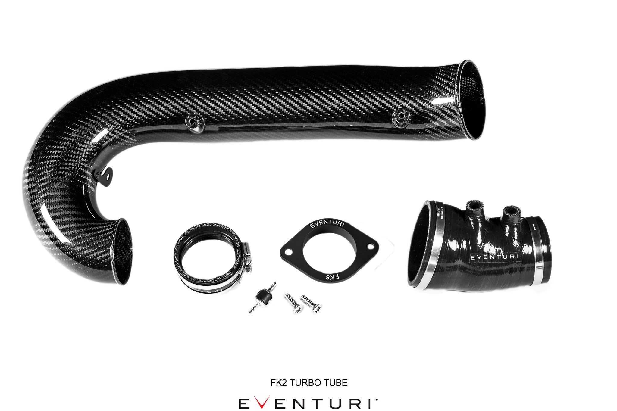 Eventuri Black Carbon MAF-TUBE and silicone hose - Honda FK2 - Revzone