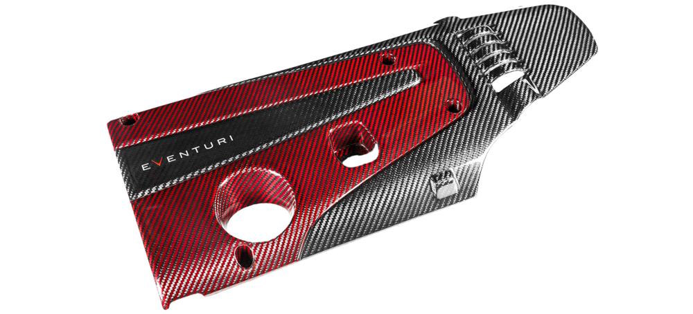 Eventuri FK8 and FK2 Engine Cover Red and Black - Revzone
