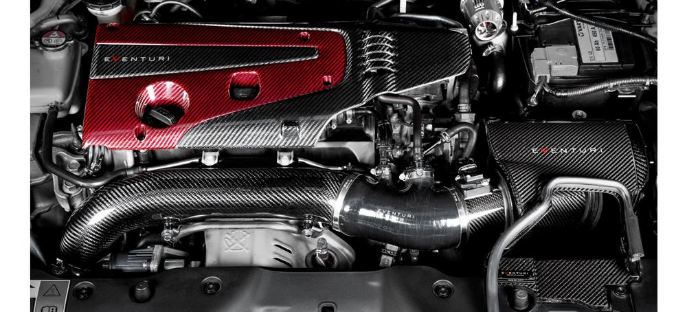 Eventuri FK8 and FK2 Engine Cover Red and Black - Revzone