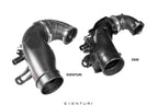 Eventuri carbon turbo tube next to OEM part - Eventuri - Revzone