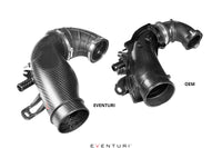 Eventuri carbon turbo tube next to OEM part - Eventuri - Revzone