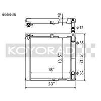 Koyo Performance Radiator - Mazda RX-7 FC 1.3L Turbo N-FLO Dual Pass 1986-1991 - HH060643N - Koyo - Revzone