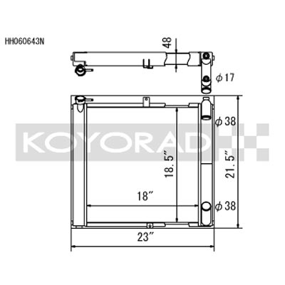 Koyo Performance Radiator - Mazda RX-7 FC 1.3L Turbo N-FLO Dual Pass 1986-1991 - HH060643N - Koyo - Revzone