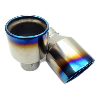 Invidia R400 Valved Cat Back Exhaust w/Round Tips - Rolled Titanium Blue Tips - VW Golf R Mk8