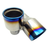 Invidia R400 Valved Cat Back Exhaust w/Round Tips - Rolled Titanium Blue Tips - VW Golf R Mk7 - Revzone