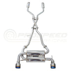 Invidia Gemini Cat Cack Exhaust - Rolled Titanium Blue Tips - Nissan 350Z Z33 02-09 - Revzone