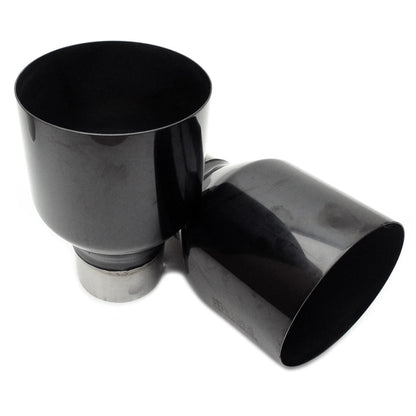 Invidia R400 Valved Cat Back Exhaust w/Round Tips - Straight Cut Black Stainless Tips - VW Golf R Mk7