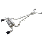 Invidia Gemini Cat Cack Exhaust - Straight Cut Black Stainless Tips - Nissan 350Z Z33 02-09 - Revzone