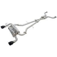 Invidia Gemini Cat Cack Exhaust - Straight Cut Black Stainless Tips - Nissan 350Z Z33 02-09 - Revzone