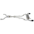 Invidia Gemini Cat Cack Exhaust - Straight Cut Black Stainless Tips - Nissan 350Z Z33 02-09 - Revzone