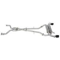 Invidia Gemini Cat Cack Exhaust - Straight Cut Black Stainless Tips - Nissan 350Z Z33 02-09 - Revzone
